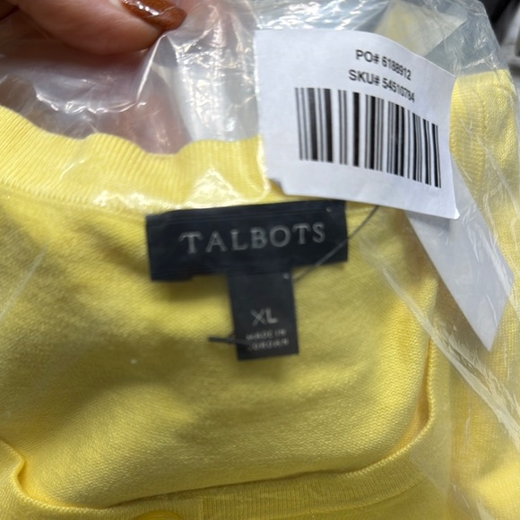 Talbots Yellow Cardigan Sweater - Picture 2 of 4